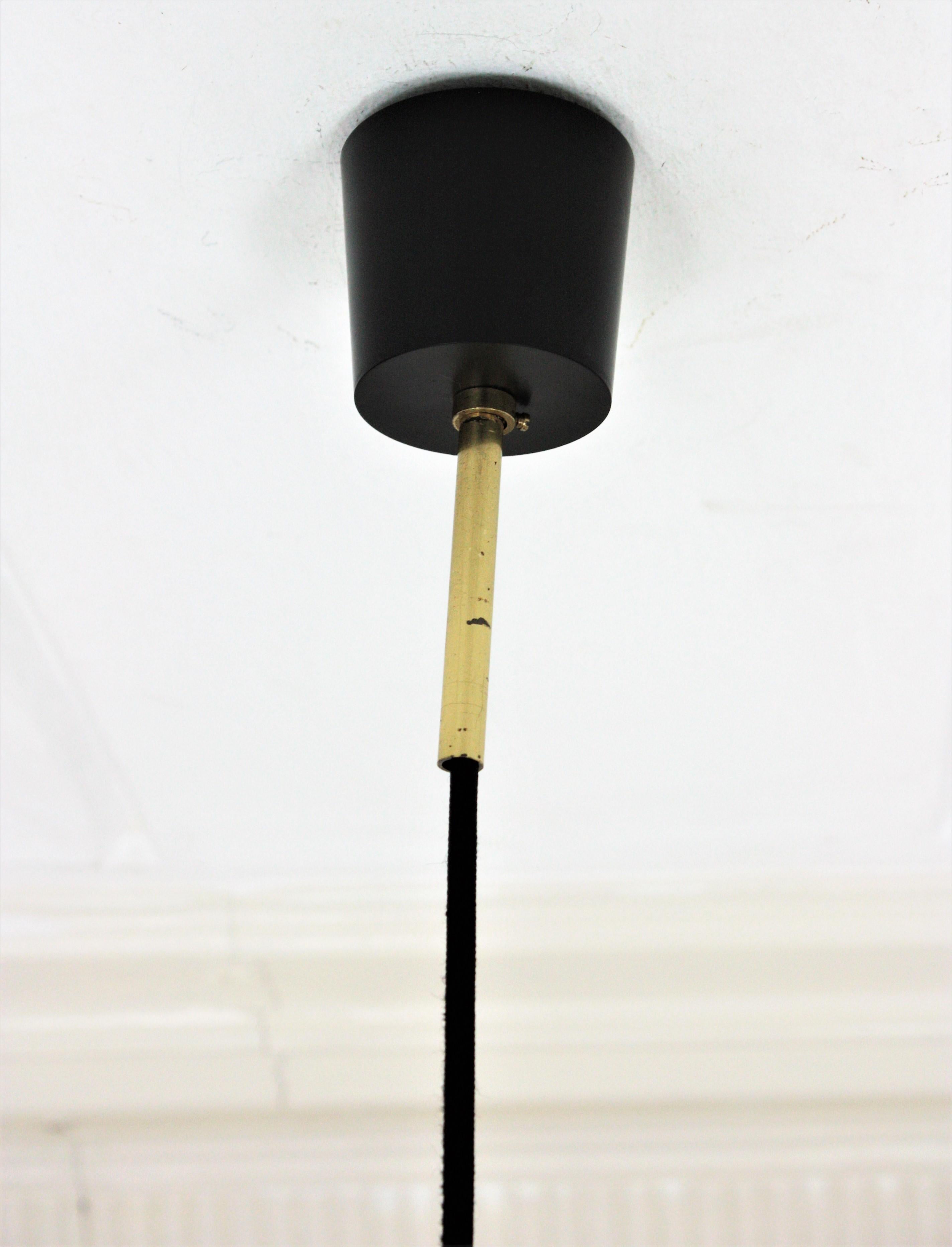 Rattan Dome Shaped Pendant Hanging Light, Gabriella Crespi Style 8