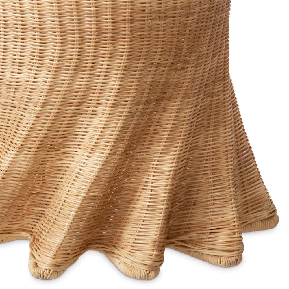 Contemporary Rattan Drape Side Table For Sale