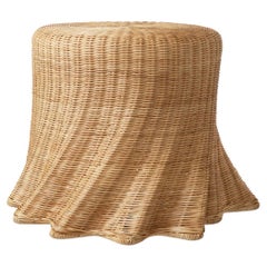 Rattan Drape Side Table