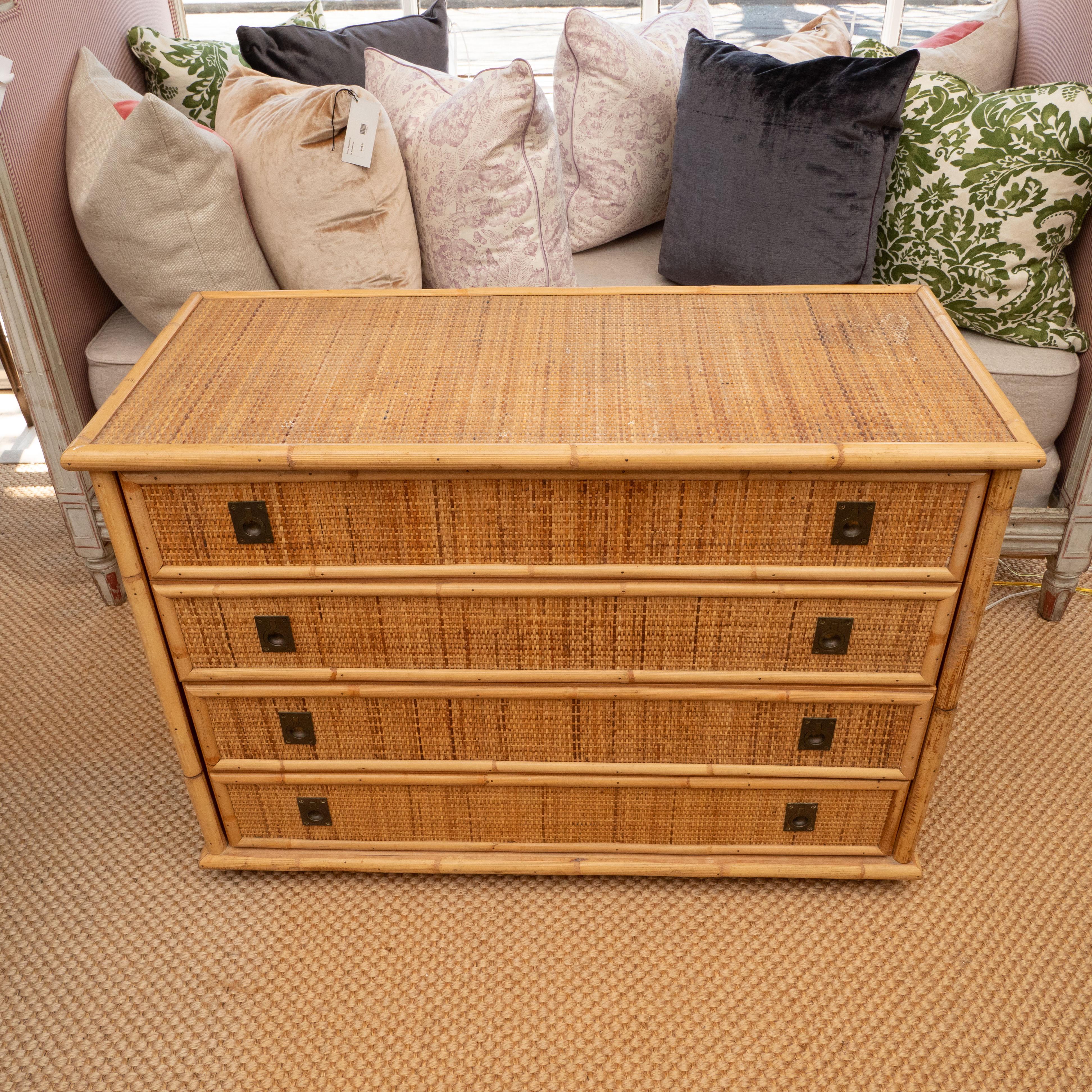 American A Pair of  Dressers with Brass Campaign Style Hardware