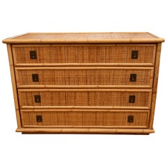 A Pair of Dressers with Brass Campaign Style Hardware
