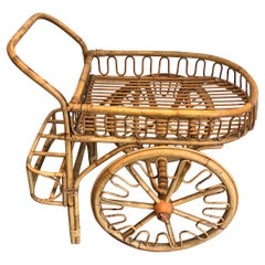 Rattan-Getränkewagen, Audoux Minet zugeschrieben