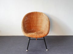 Fauteuil en rotin dans le style de Dirk Van Sliedregt pour Rohe Noordwolde, années 1960