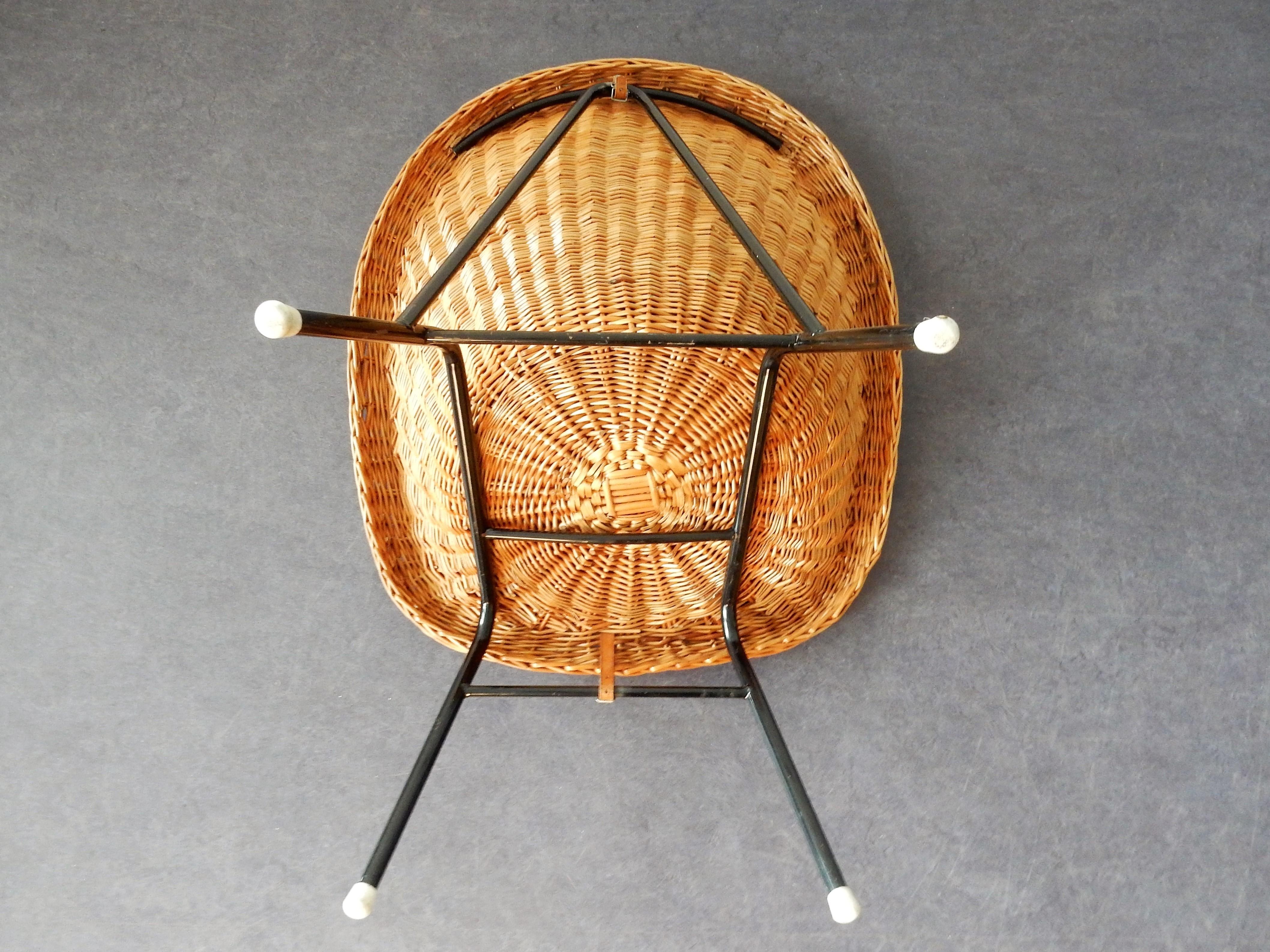 Dutch Rattan Easy Chair in Style of Dirk Van Sliedregt for Rohe Noordwolde, 1960s For Sale