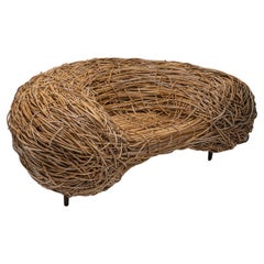 Rattan Easy Chair in the Style of Campana Brothers & Porky Hefer, 2000s