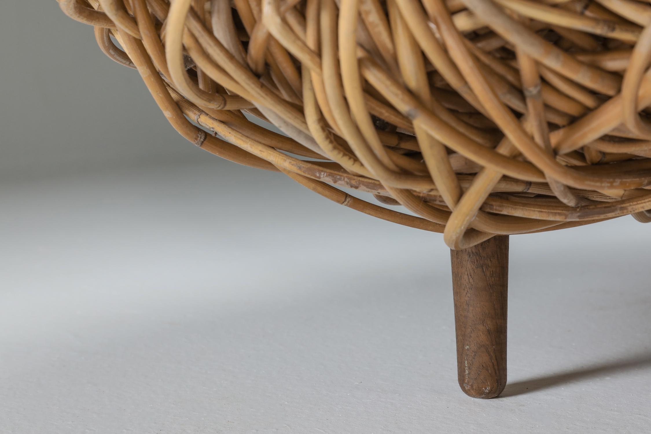 Rattan Easy Chair in the Style of Campana Brothers & Porky Hefer 1