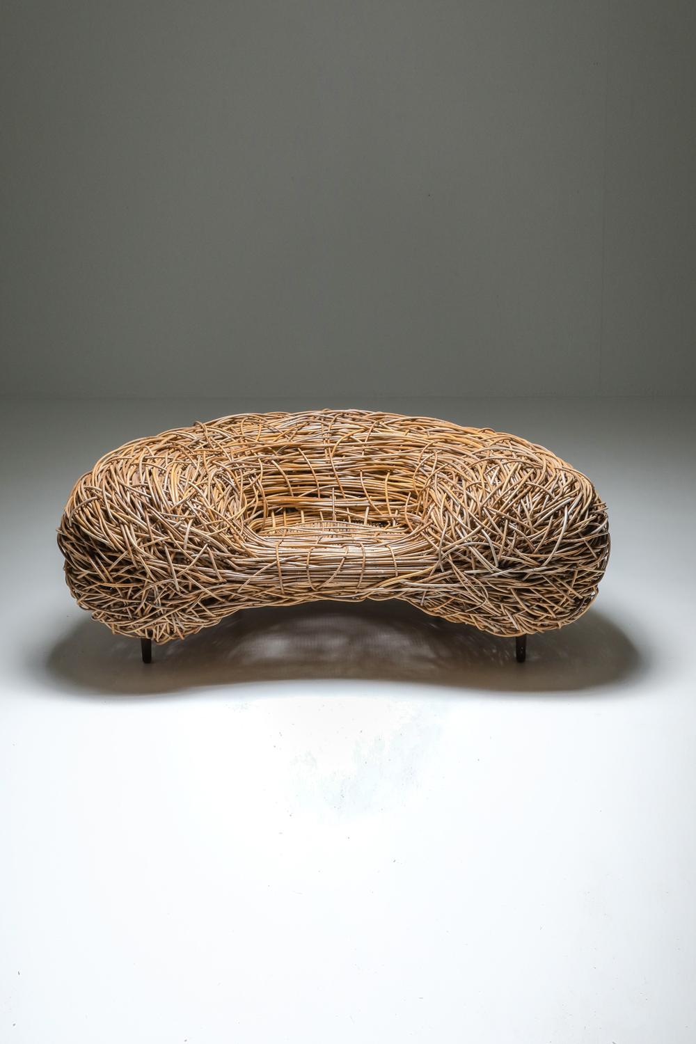Rattan Easy Chair in the Style of Campana Brothers & Porky Hefer 2