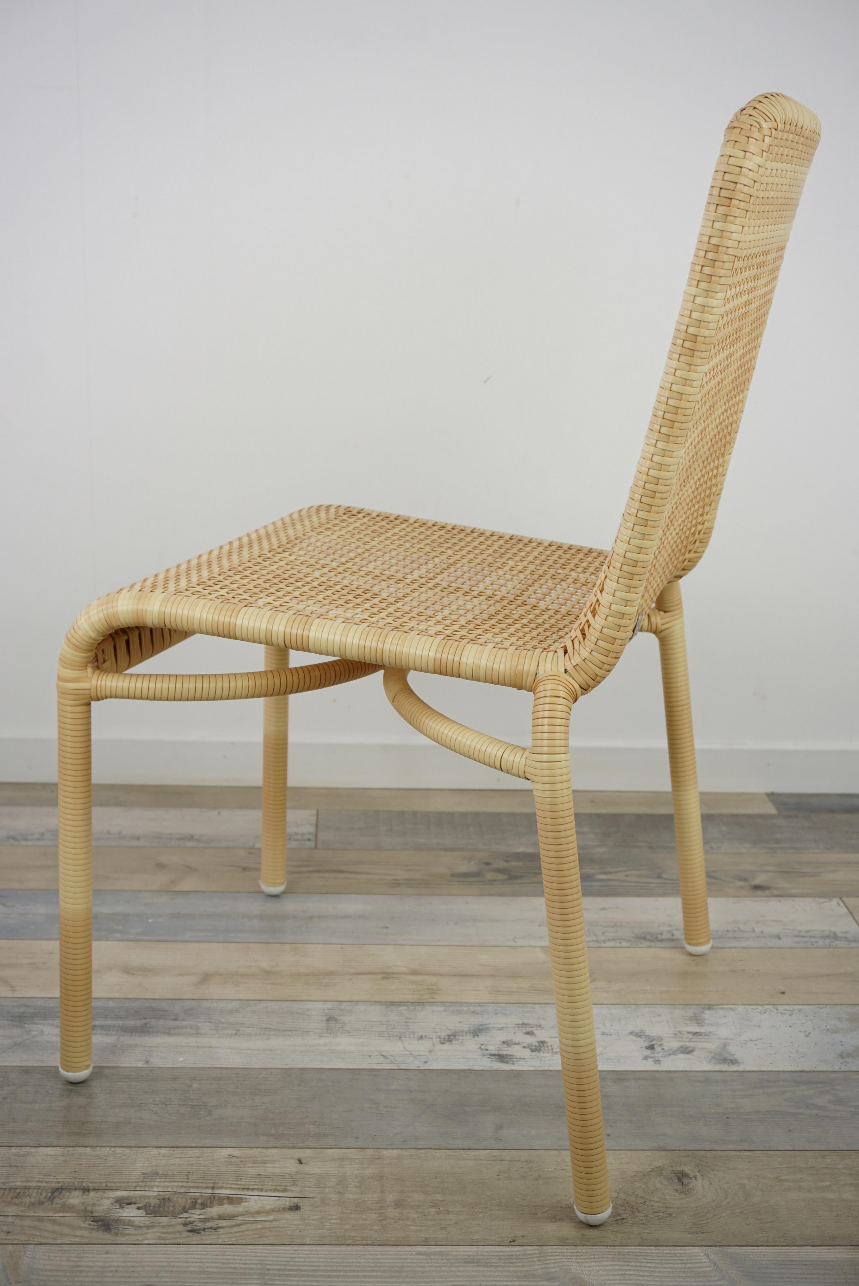 Rattan Effect Braided Resin Outdoor Chair In New Condition For Sale In Tourcoing, FR
