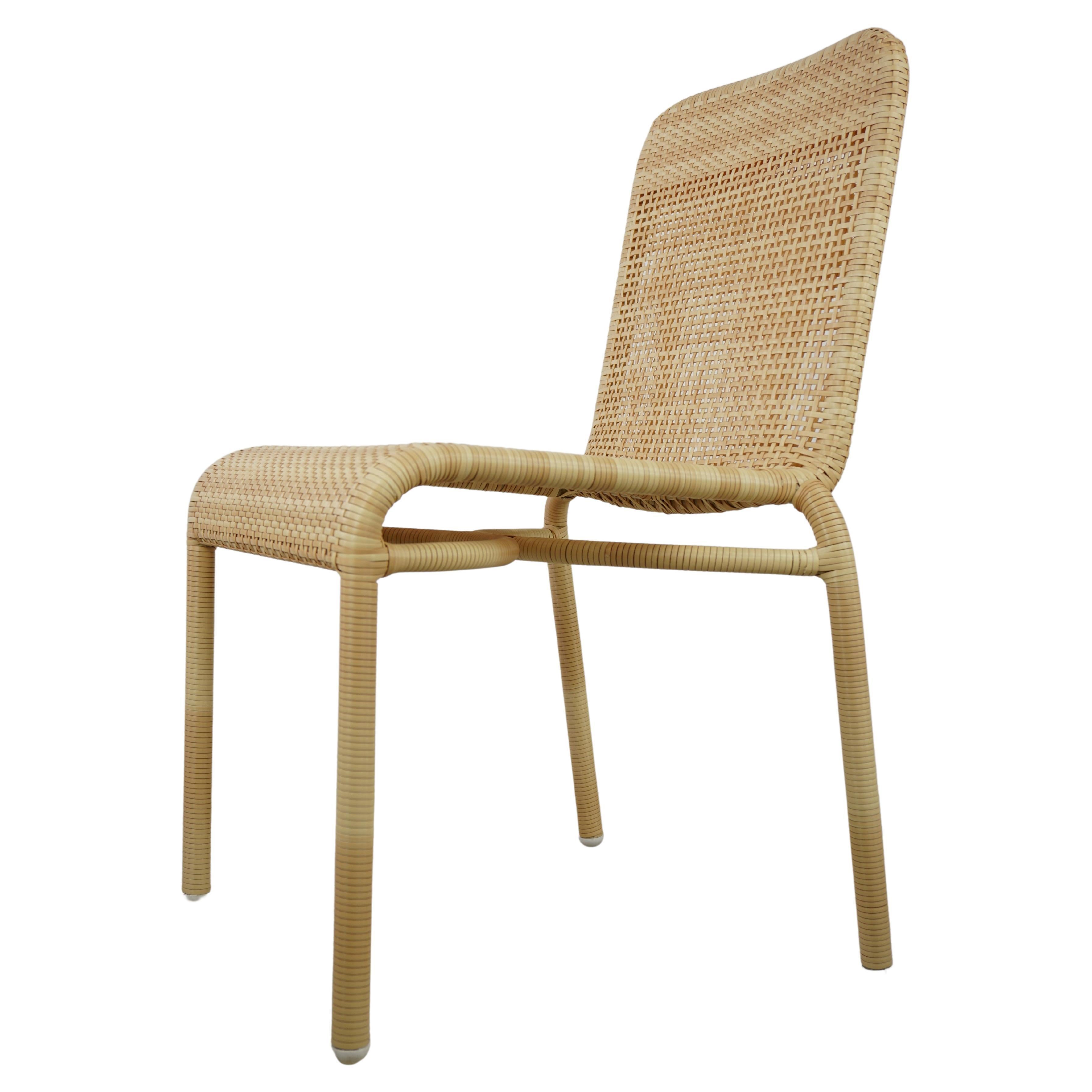 Rattan Effect Braided Resin Outdoor Chair For Sale