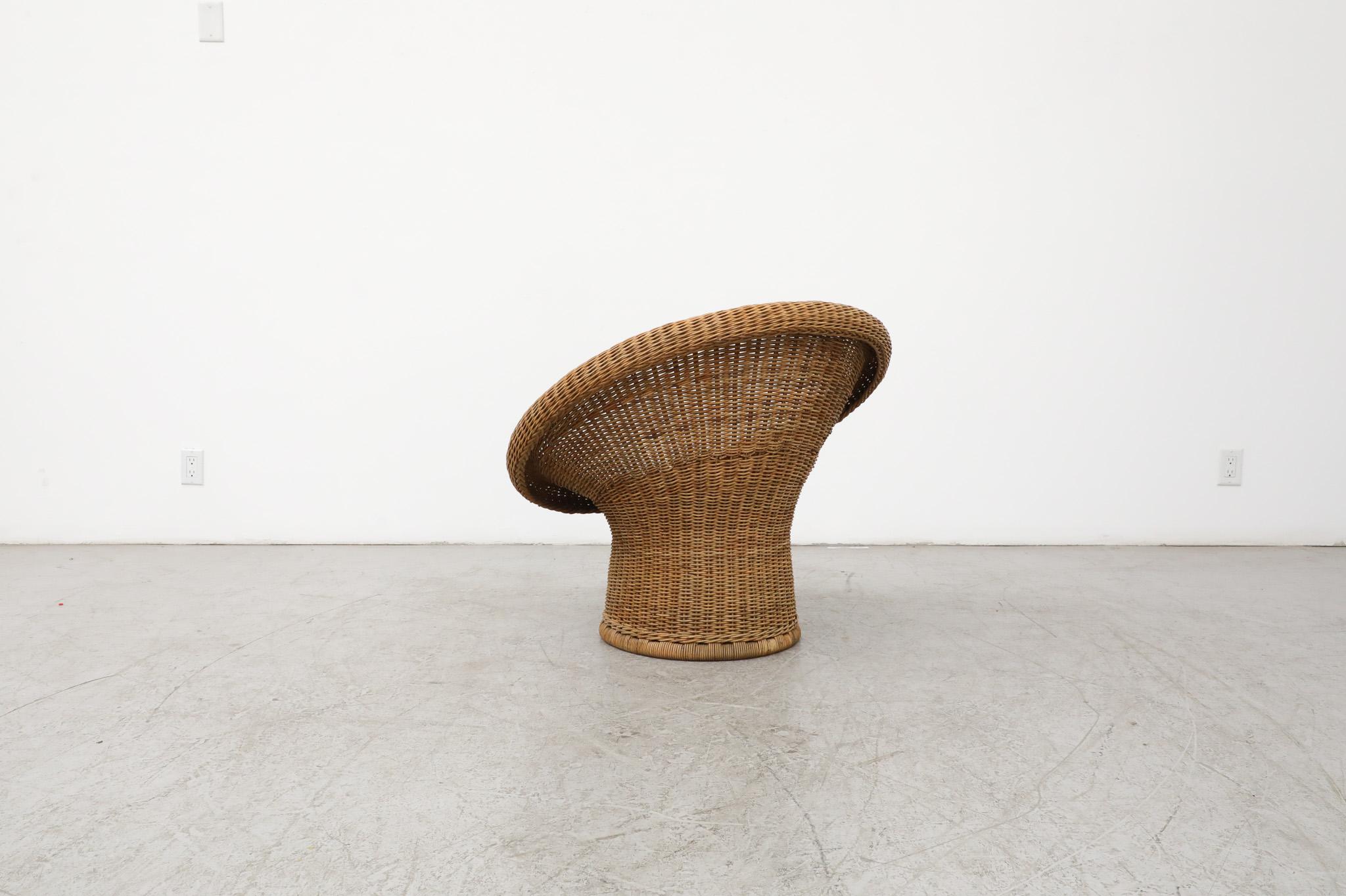 Egon Eiermann 'E10' oder 'Korbsessel' Rattan-Loungesessel, 1949 im Zustand „Gut“ im Angebot in Los Angeles, CA