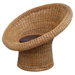 Rattan Egon Eiermann 'E10' or 'Korbsessel' Lounge Chair, 1949