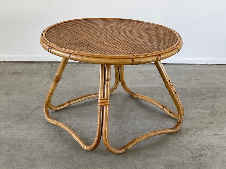 Rattan End Table at 1stDibs