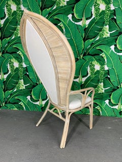 Sedia Cobra con schienale a ventaglio in rattan