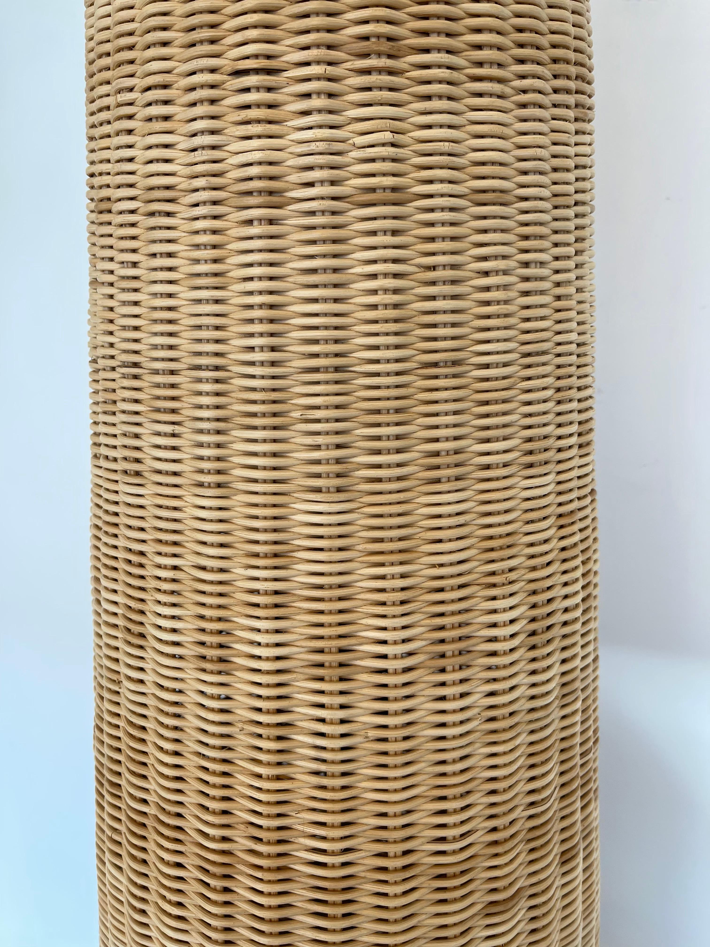 Rattan Floor Lamp by Gasparucci Italo, Italy, 1980s For Sale 1