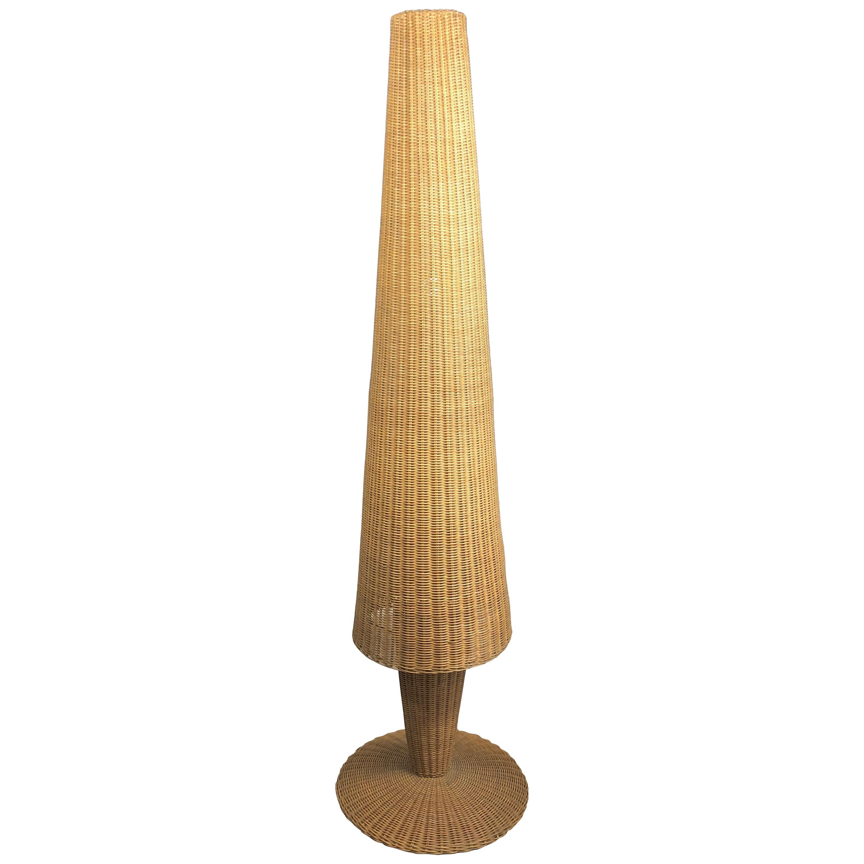 Rattan Floor Lamp by the Italian Bonacina Midcentury at 1stDibs ratan