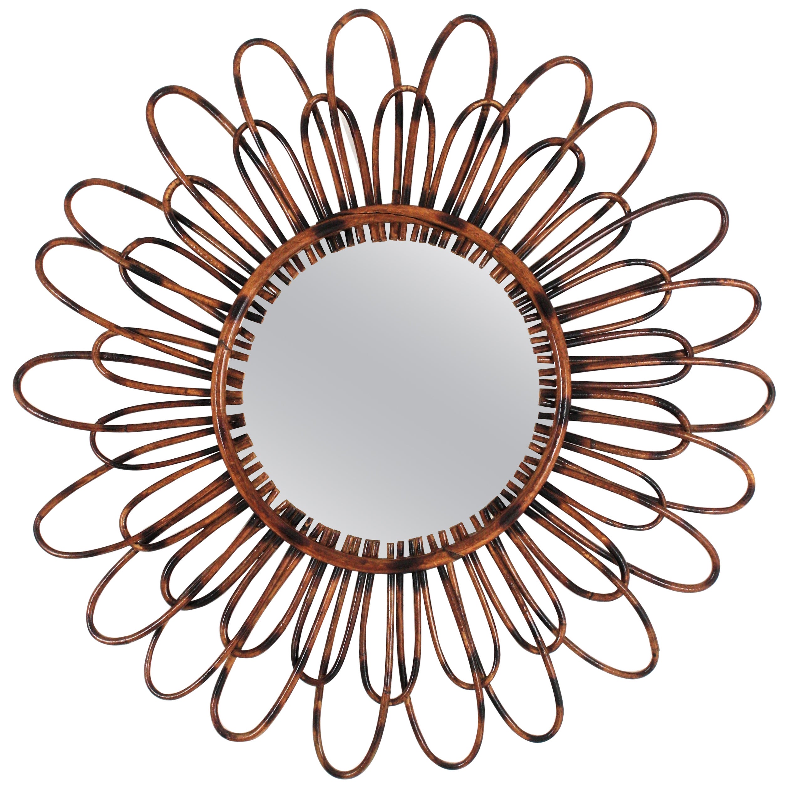 Specchio Rattan Flower Sunburst