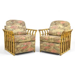 Rattan Framed Lounge Chairs