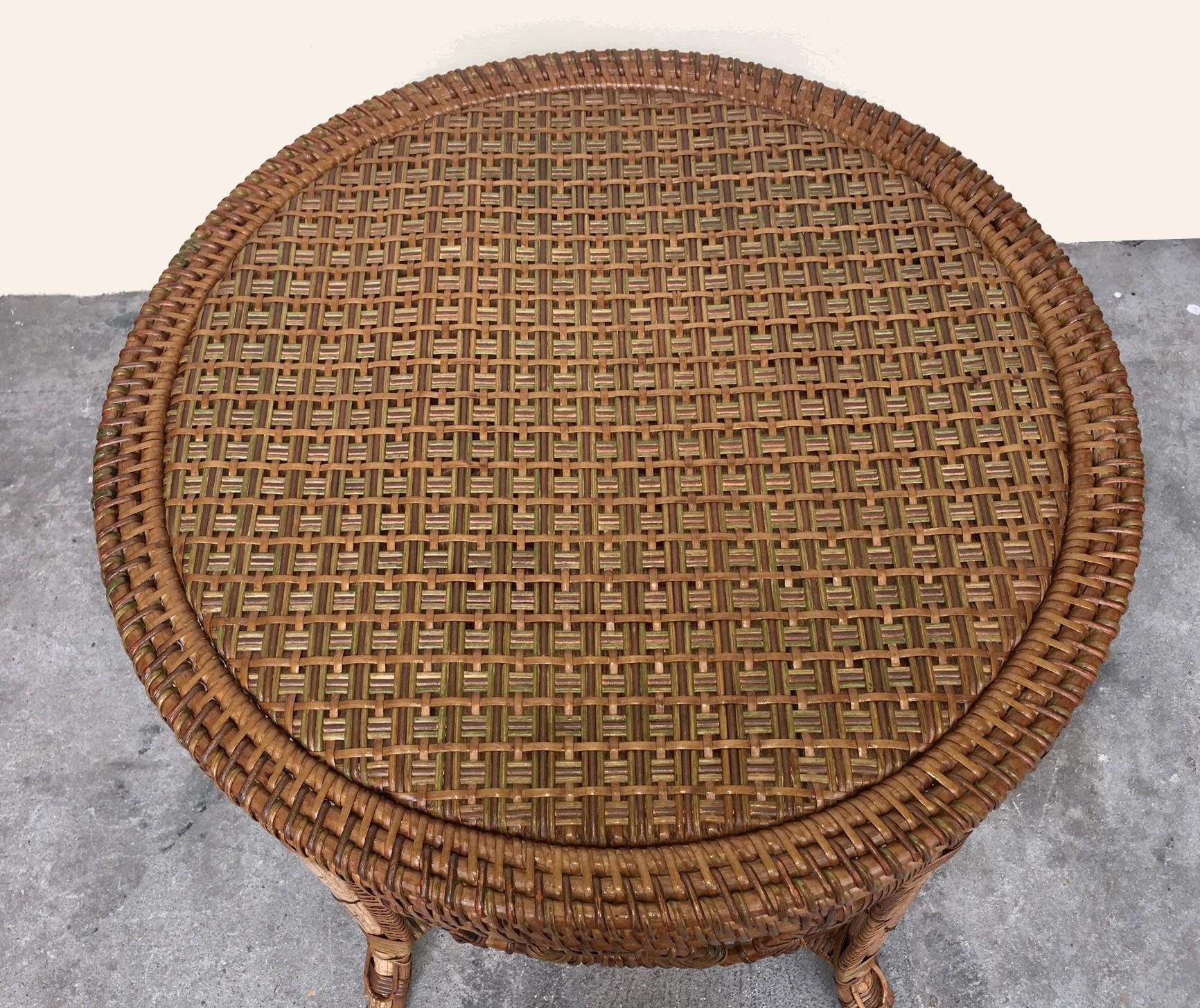 French Rattan Garden Furniture Set by Maison Perret Vibert, Second Half of 19th Century For Sale