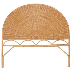 Rattan Half-Moon Full Headboard