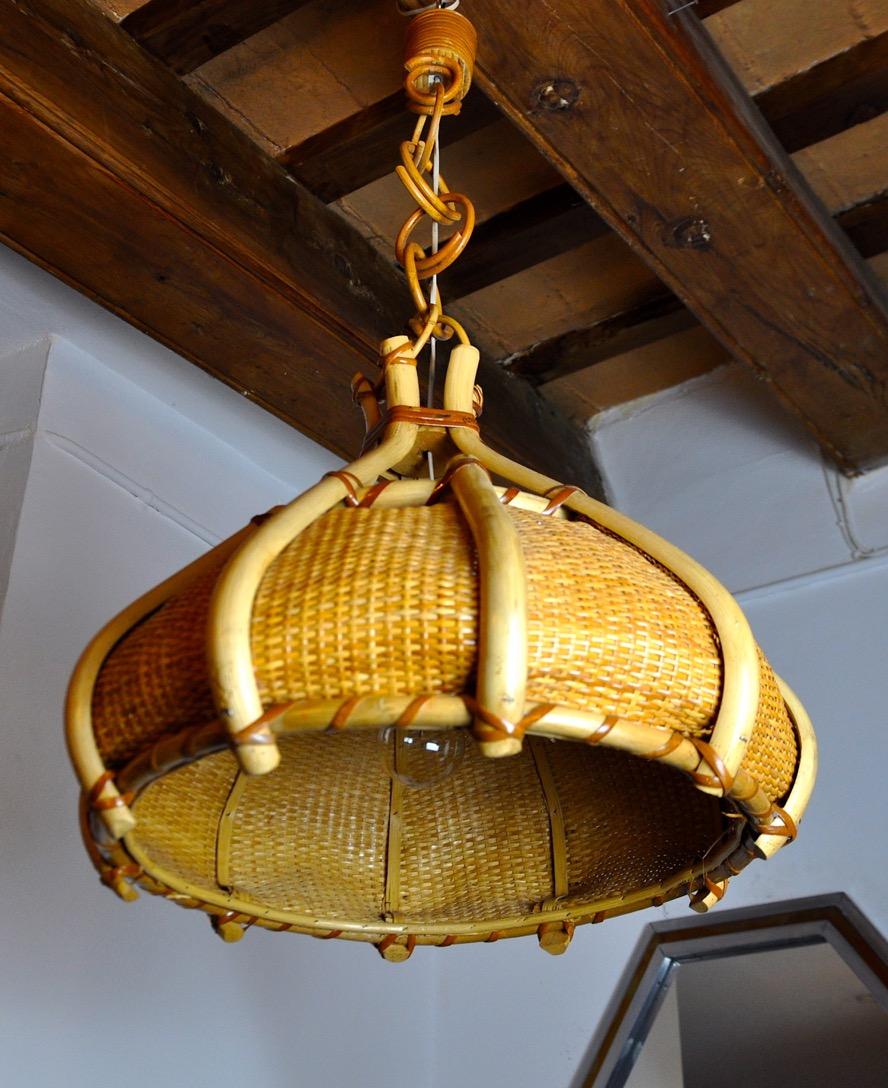 Mid-20th Century Rattan Hanging, France, 1960 For Sale