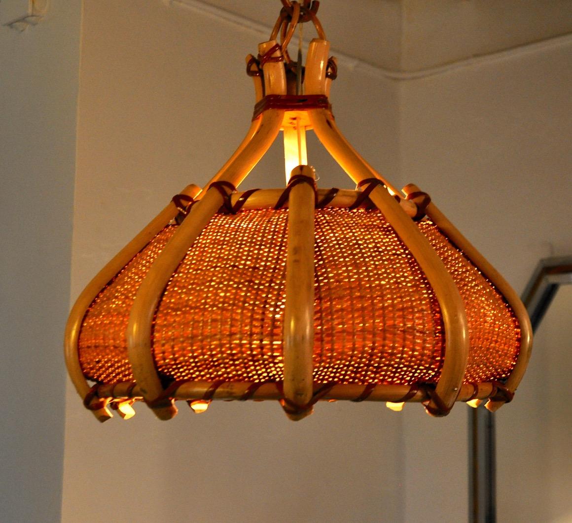 Rotin Suspension en rotin, France, 1960 en vente