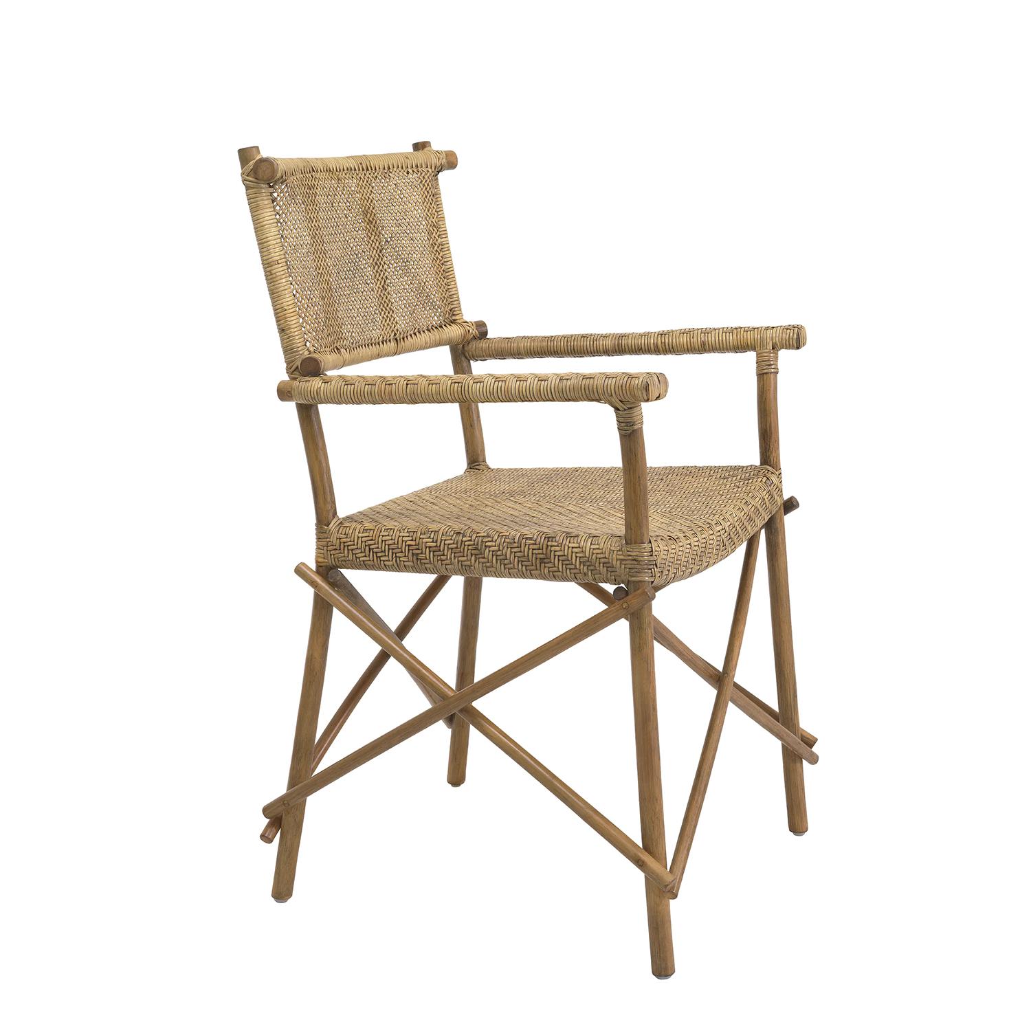 Hand-Crafted Rattan Indo Chair For Sale