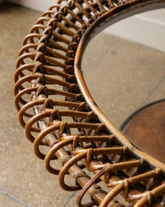 Rattan & Iron Side Table by Janine Abraham & Dirk Jan Rol, 1950s