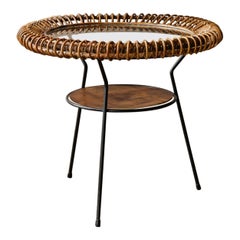 Rattan 
Iron Side Table by Janine Abraham 
Dirk Jan Rol, 1950s