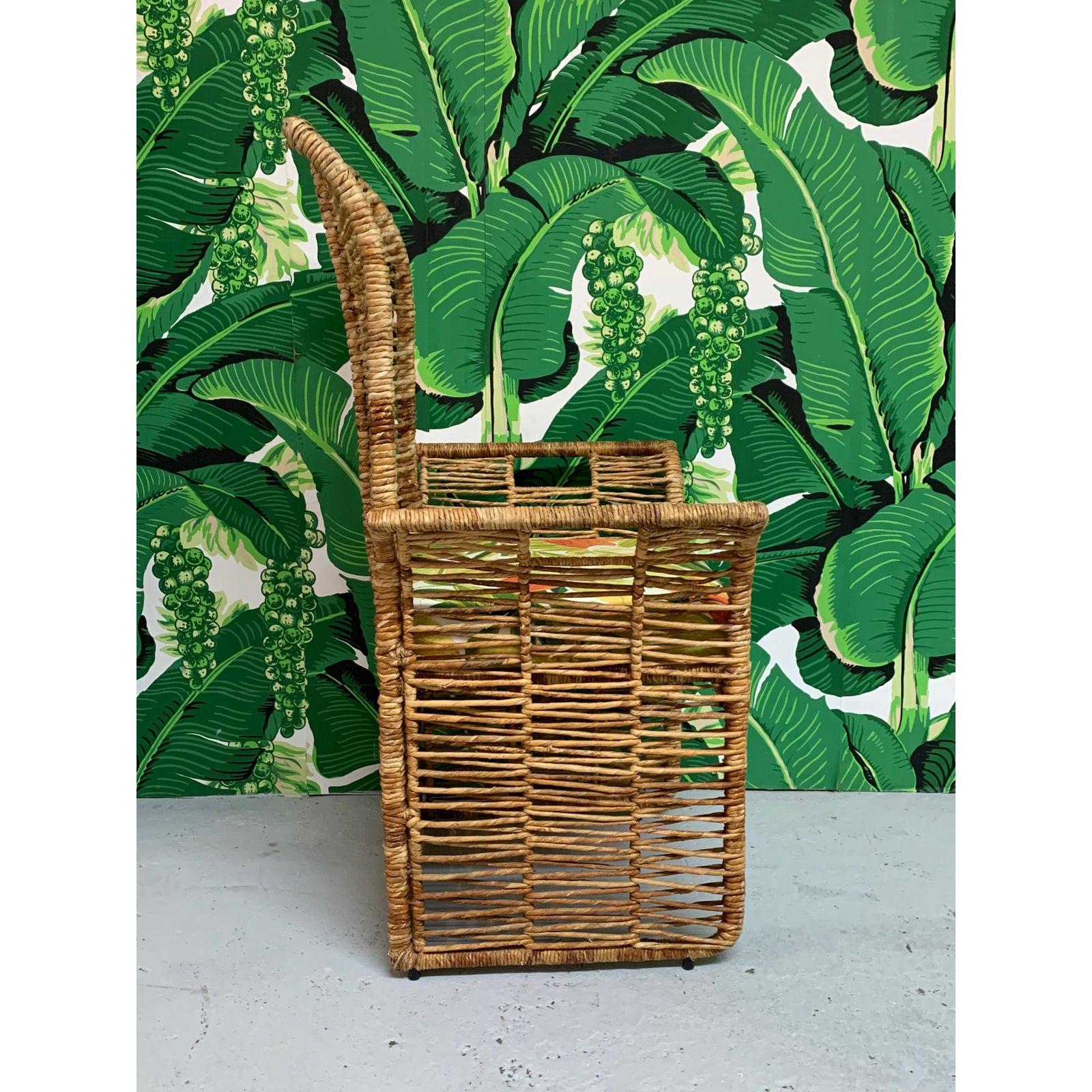 Rattan Jute Rope Wrapped 7-Piece Dining Set For Sale 1