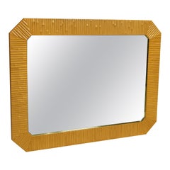 Rattan Large Rectangular Mirror