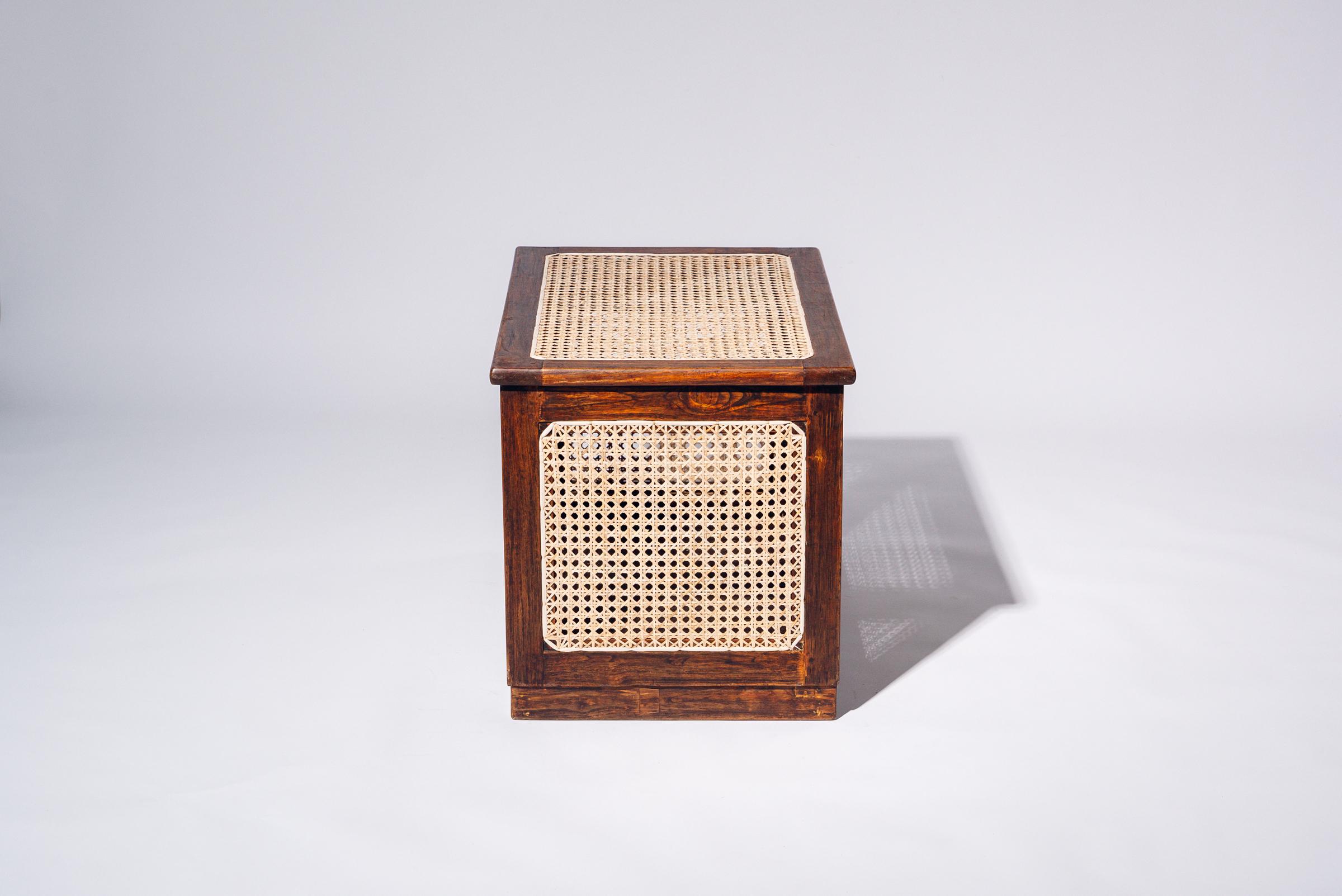 Boîte à linge en rotin par Pierre Jeanneret pour Chandigarh, Inde, vers 1955-56 en vente 2