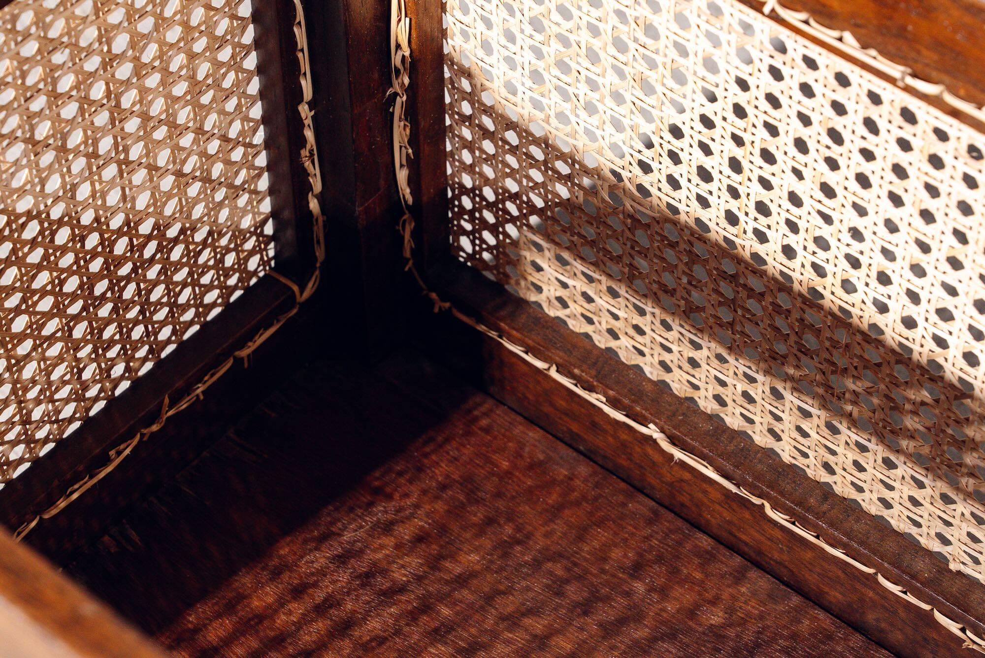 Boîte à linge en rotin par Pierre Jeanneret pour Chandigarh, Inde, vers 1955-56 en vente 1