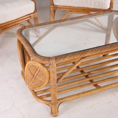 Rattan "leaves" living room set