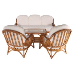 Rattan "leaves" living room set