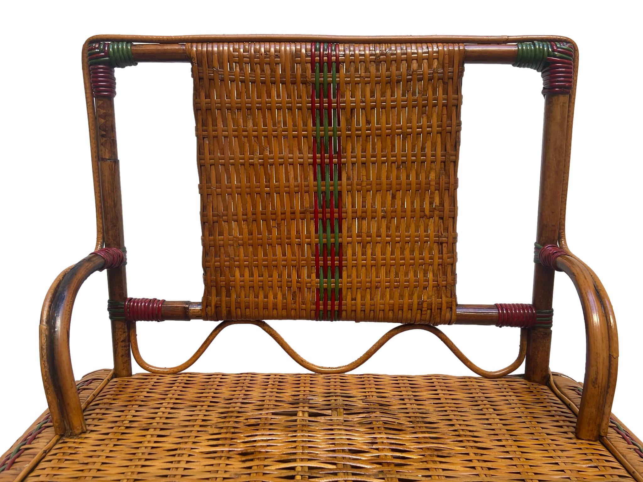 Rattan, Living Room Seating Set, Italy, 1950s 1