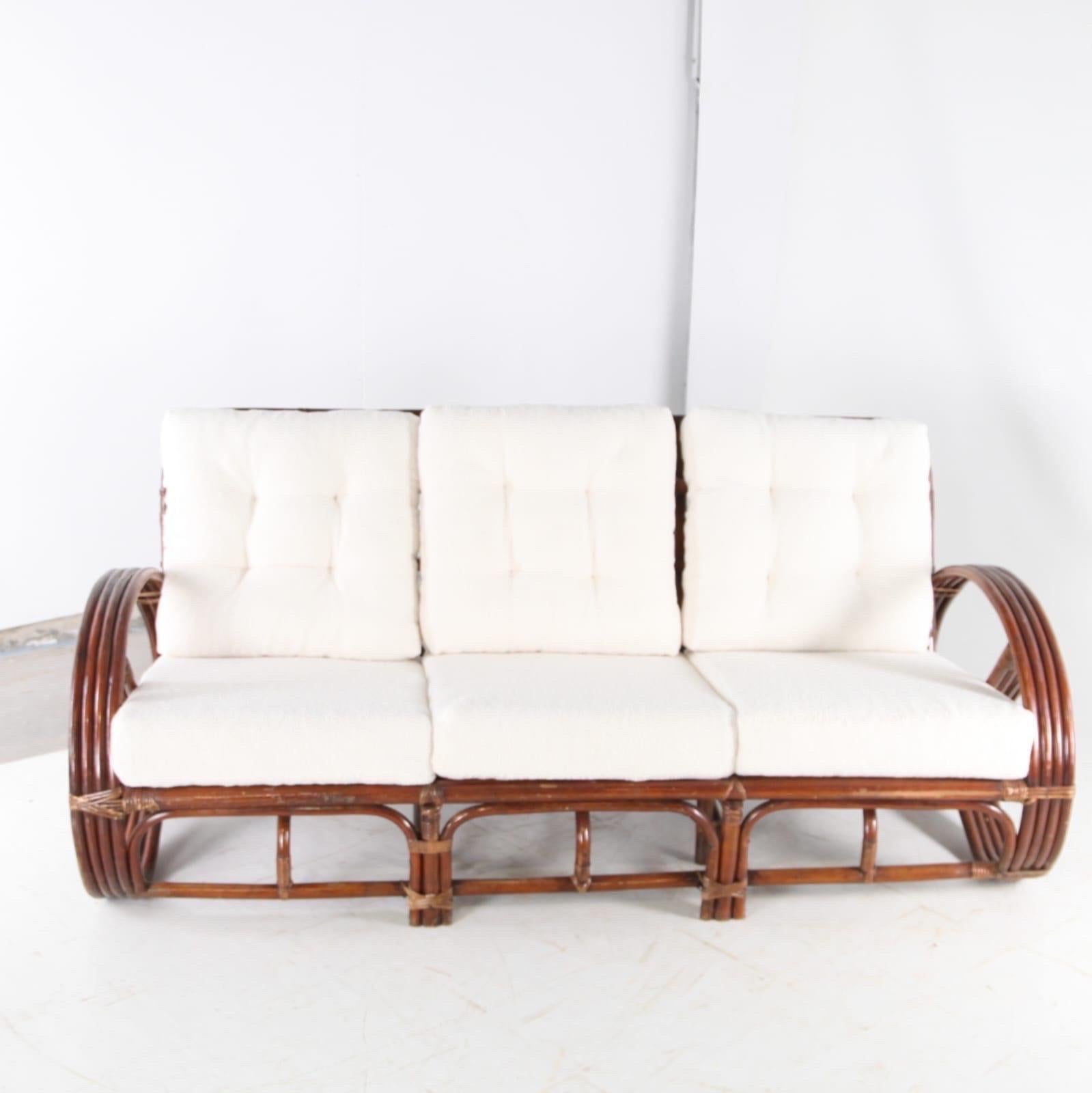 Ensemble de salon en rotin en vente 6