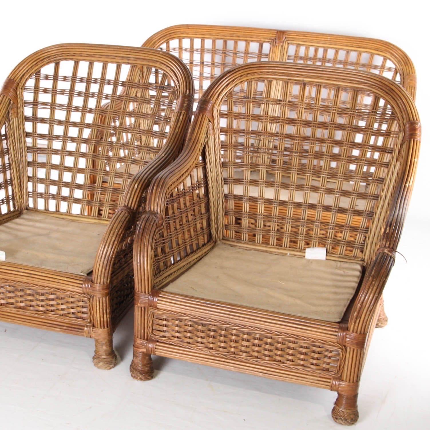 Rattan living room set In Good Condition For Sale In Isle Sur Sorgue, FR