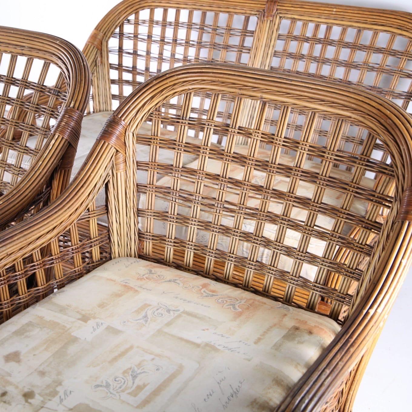 Rattan living room set For Sale 5