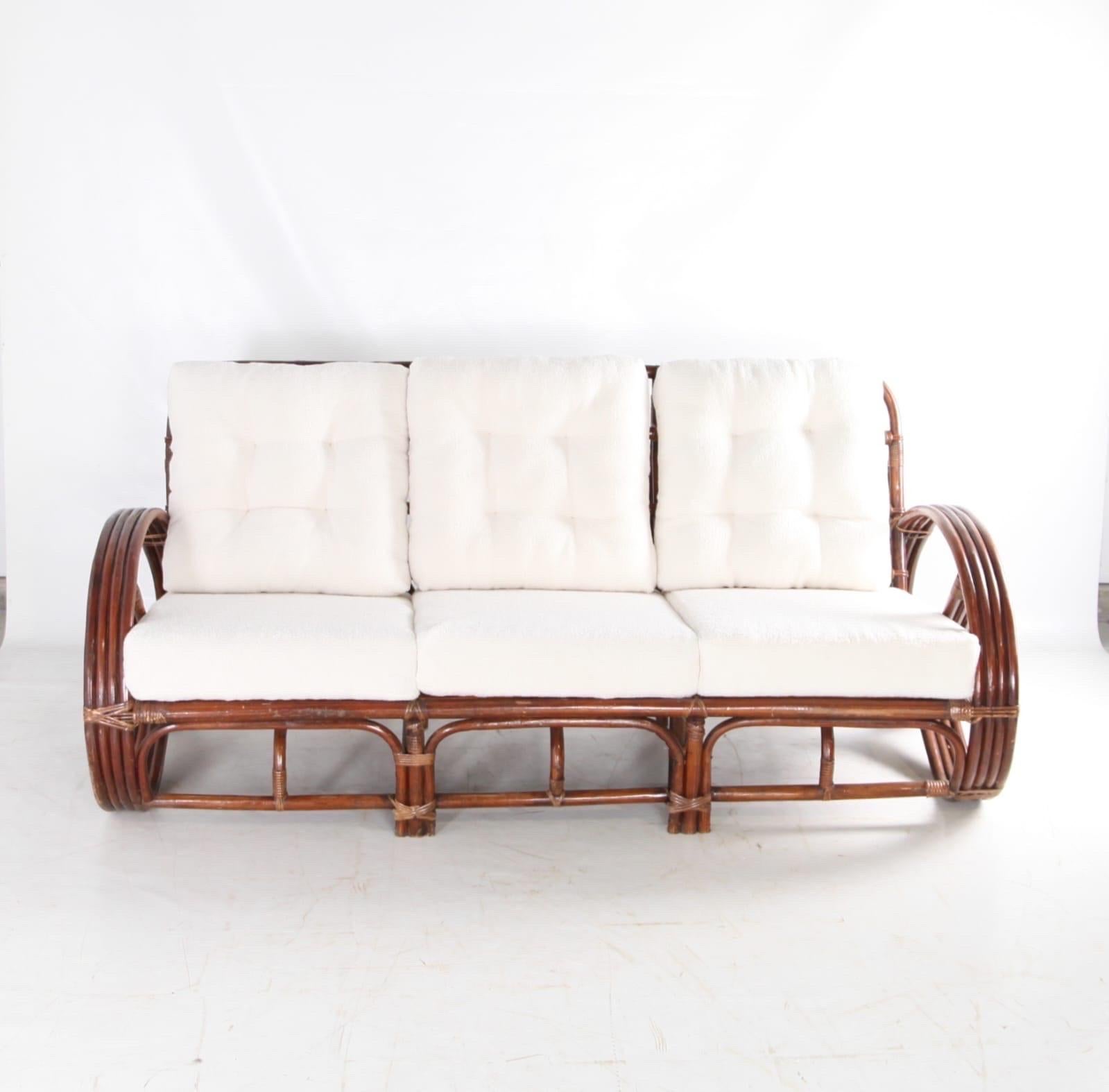 Ensemble de salon en rotin en vente 4