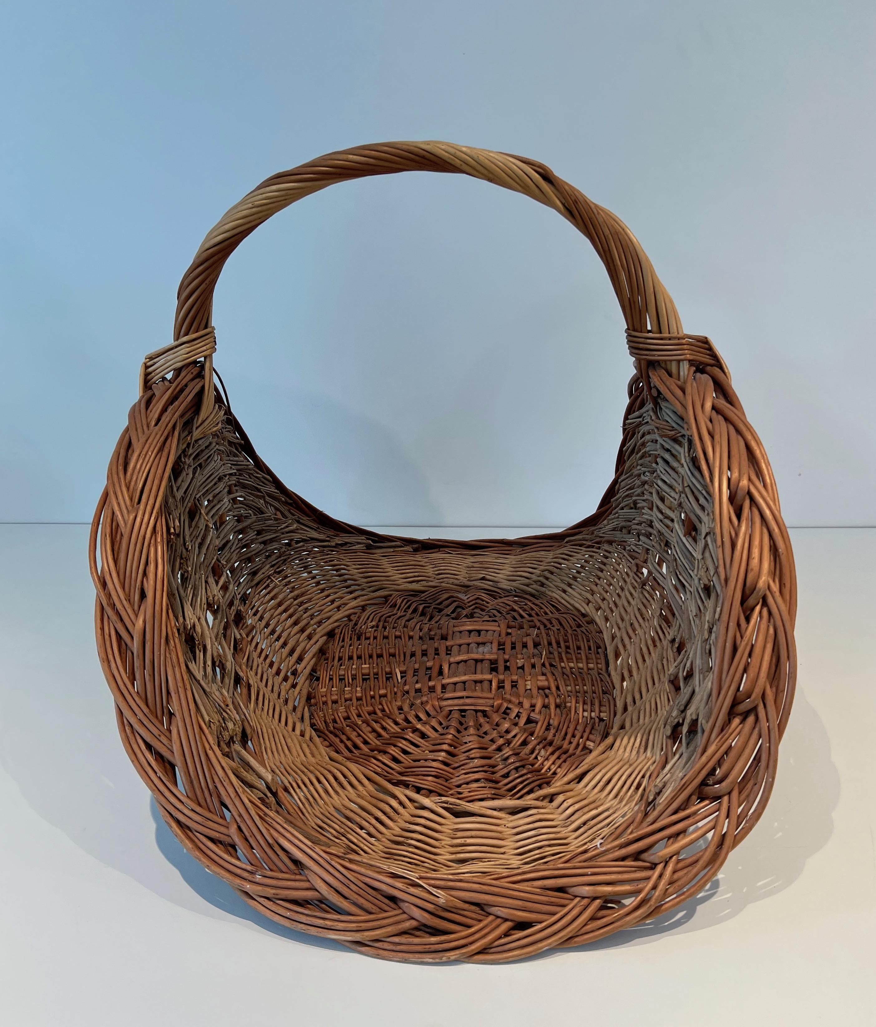 French Rattan Logs Holder For Sale