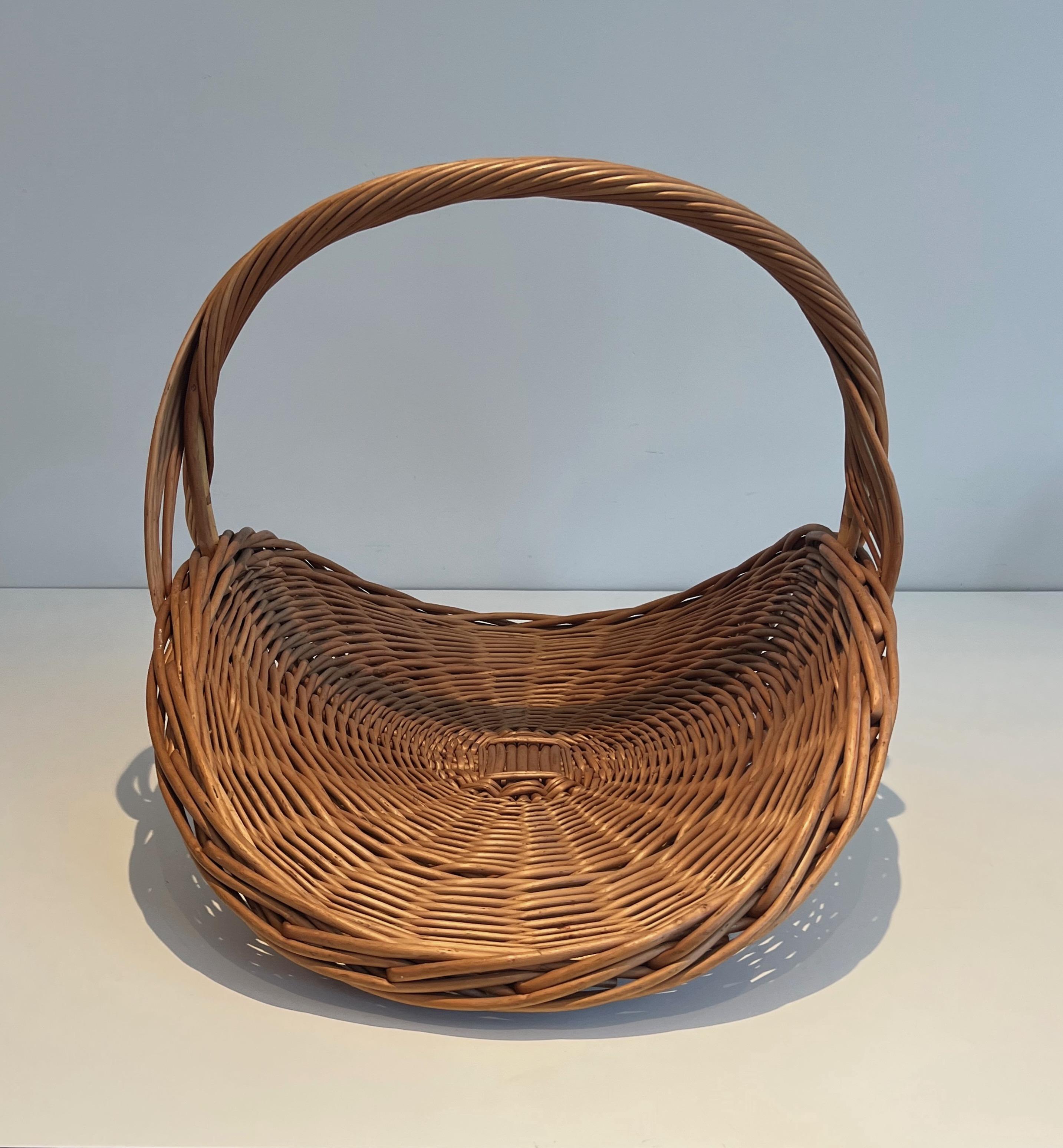 Late 20th Century Rattan Logs Holder For Sale
