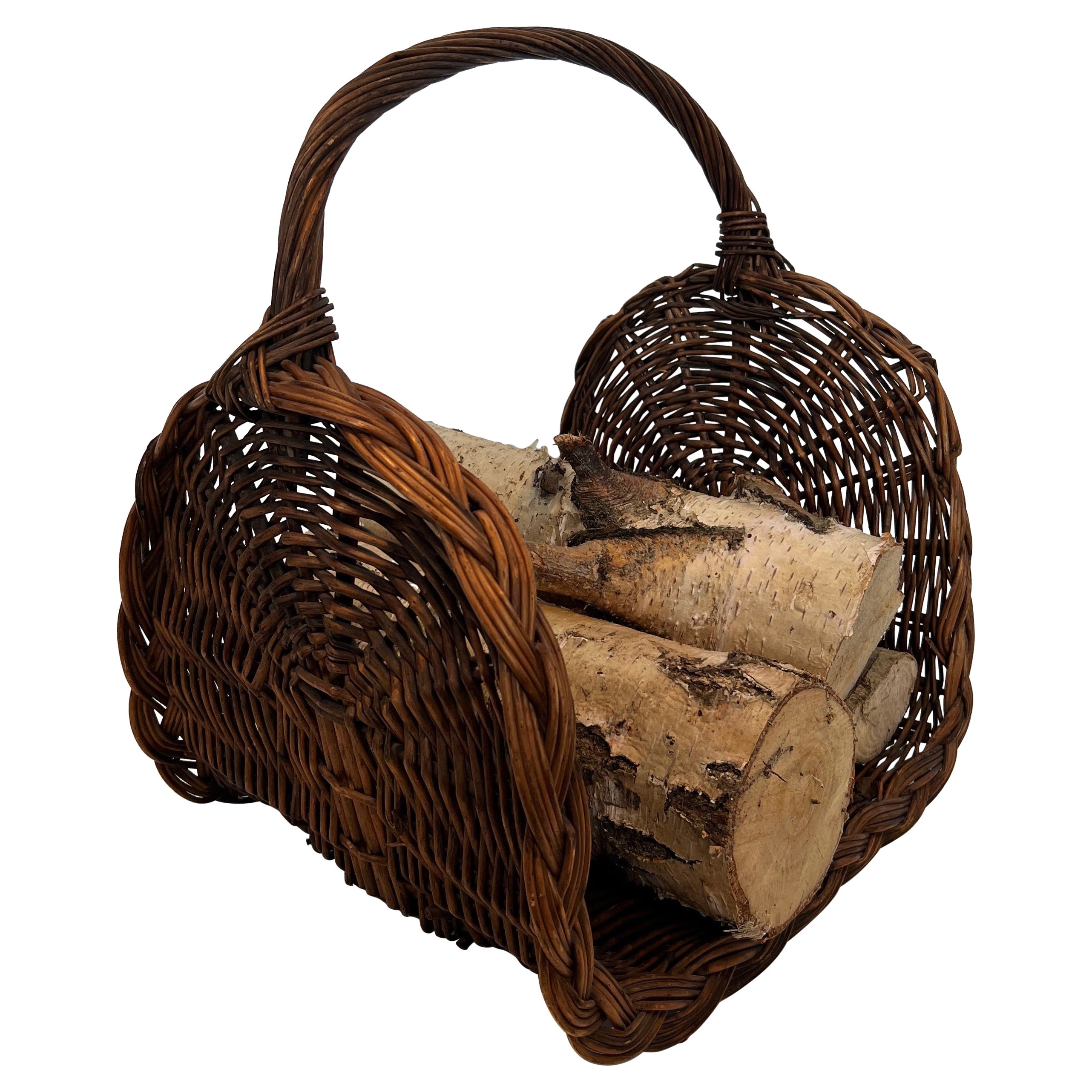 Halter für Rattanholzscheite. Französische Arbeit. CIRCA 1970 im Angebot