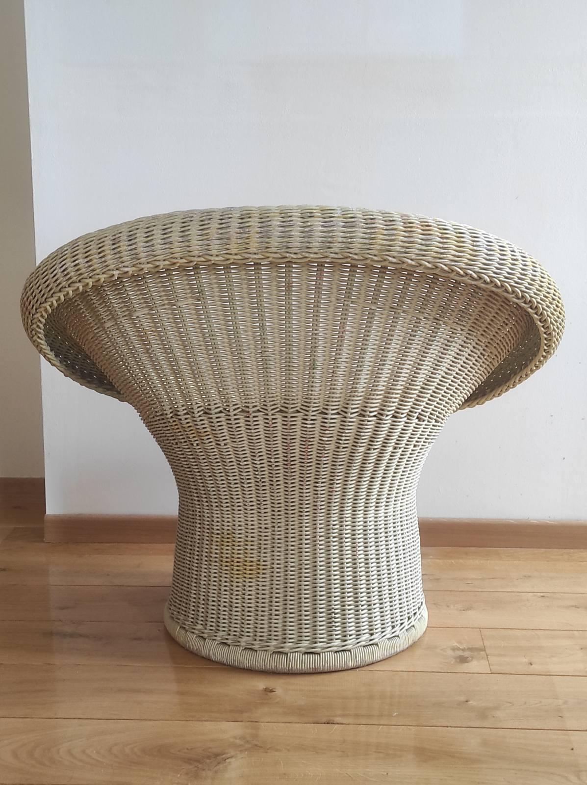 Allemand Chaise longue en rotin par Egon Eiermann, modèle E10, années 1940 en vente