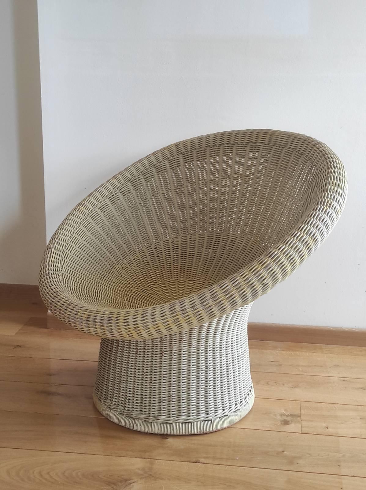 Milieu du XXe siècle Chaise longue en rotin par Egon Eiermann, modèle E10, années 1940 en vente