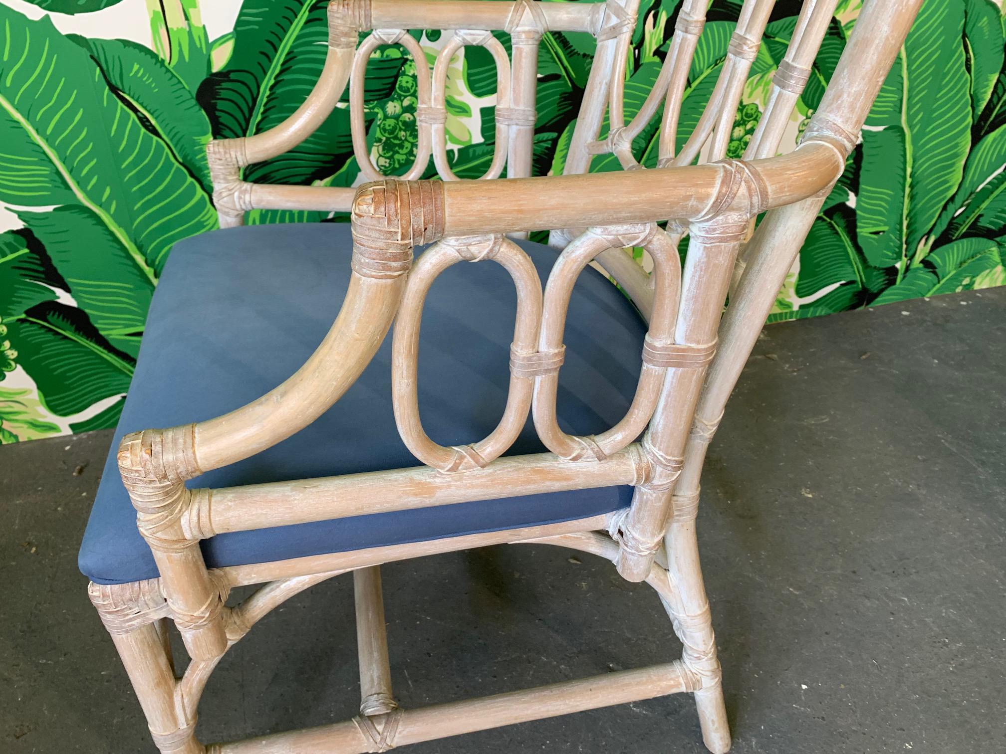 Rattan Loop Back Dining Chairs by Lexington, Set of Six 2