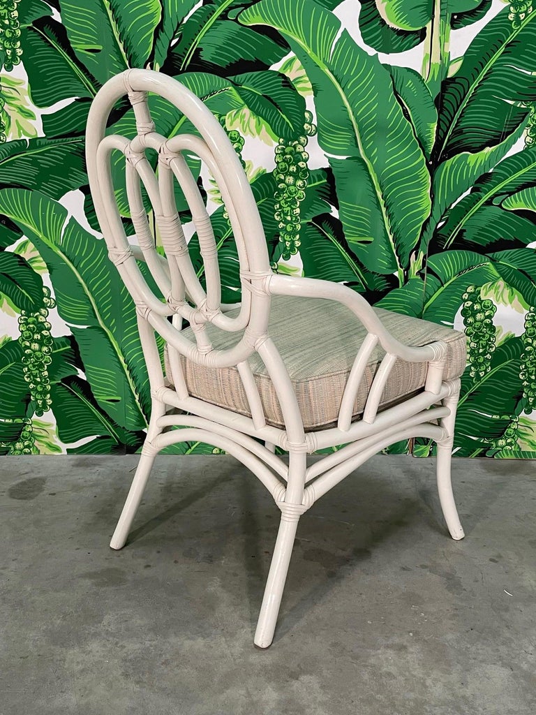 Rattan Loop Back Dining Chairs For Sale at 1stDibs