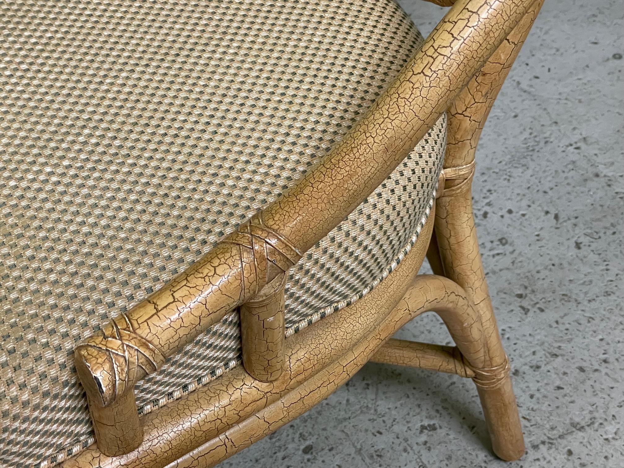 Late 20th Century Rattan Loop Back Dining Chairs, Set of 6 For Sale