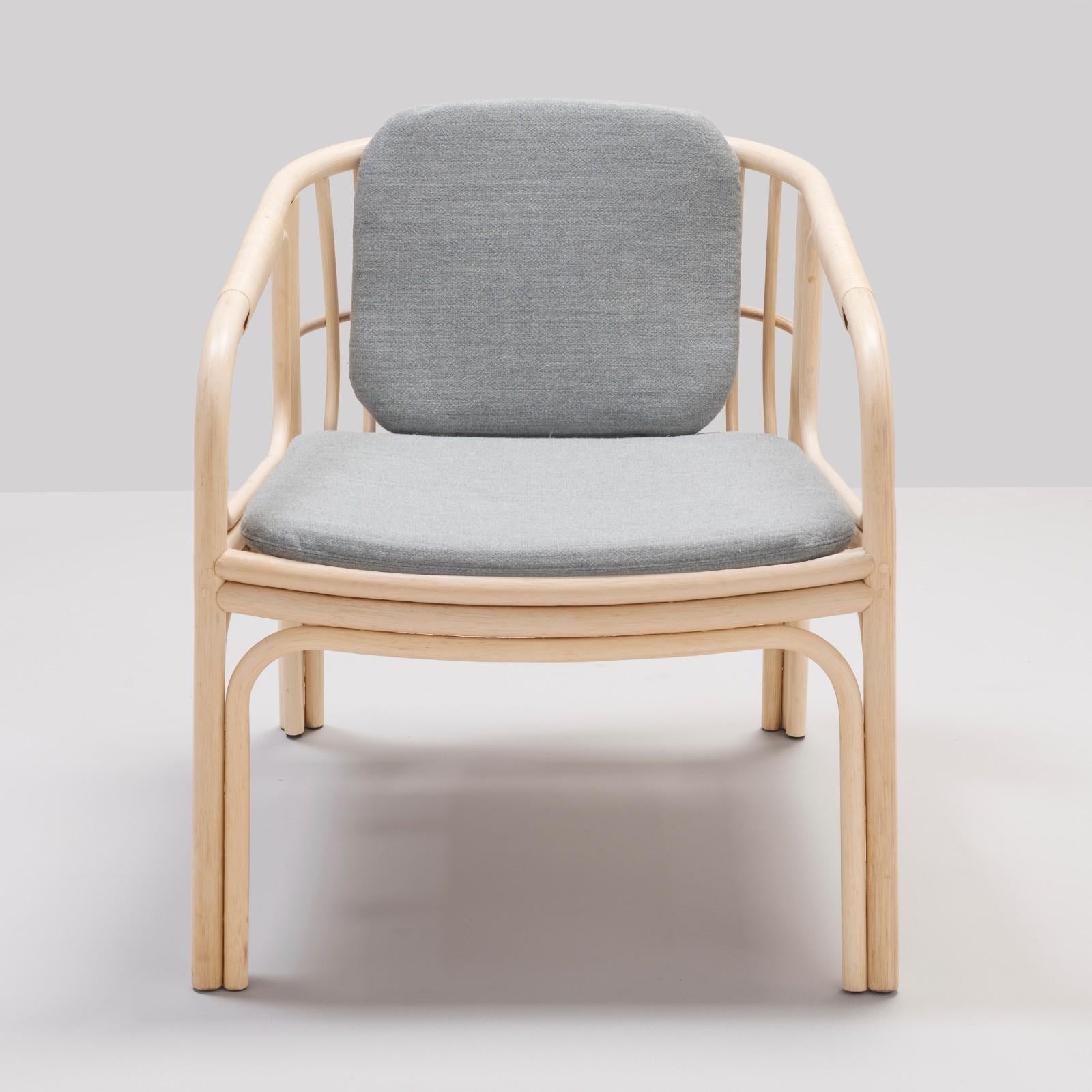 Rattan Lounge Armchair French Modern Design 1