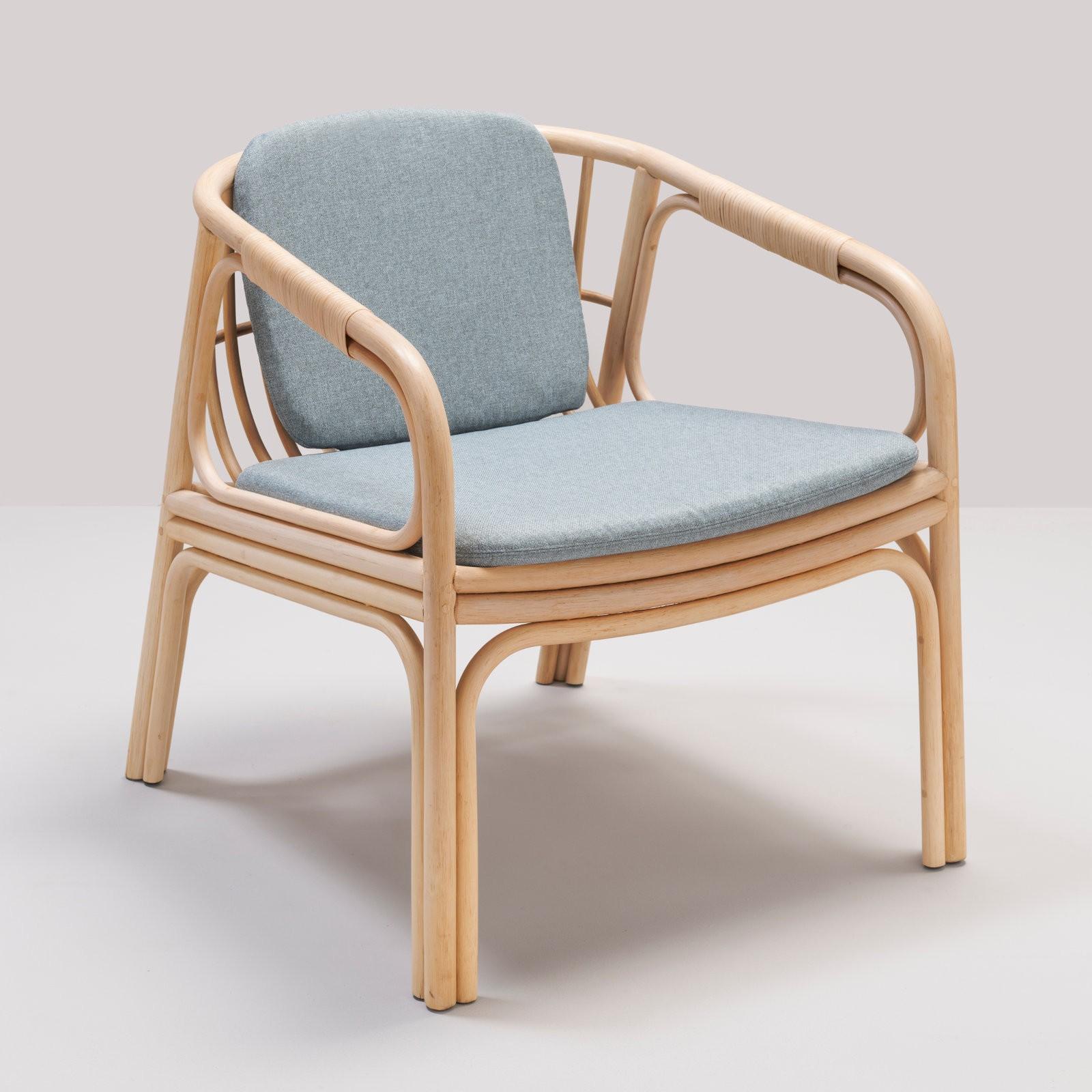 Rattan Lounge Armchair French Modern Design 2