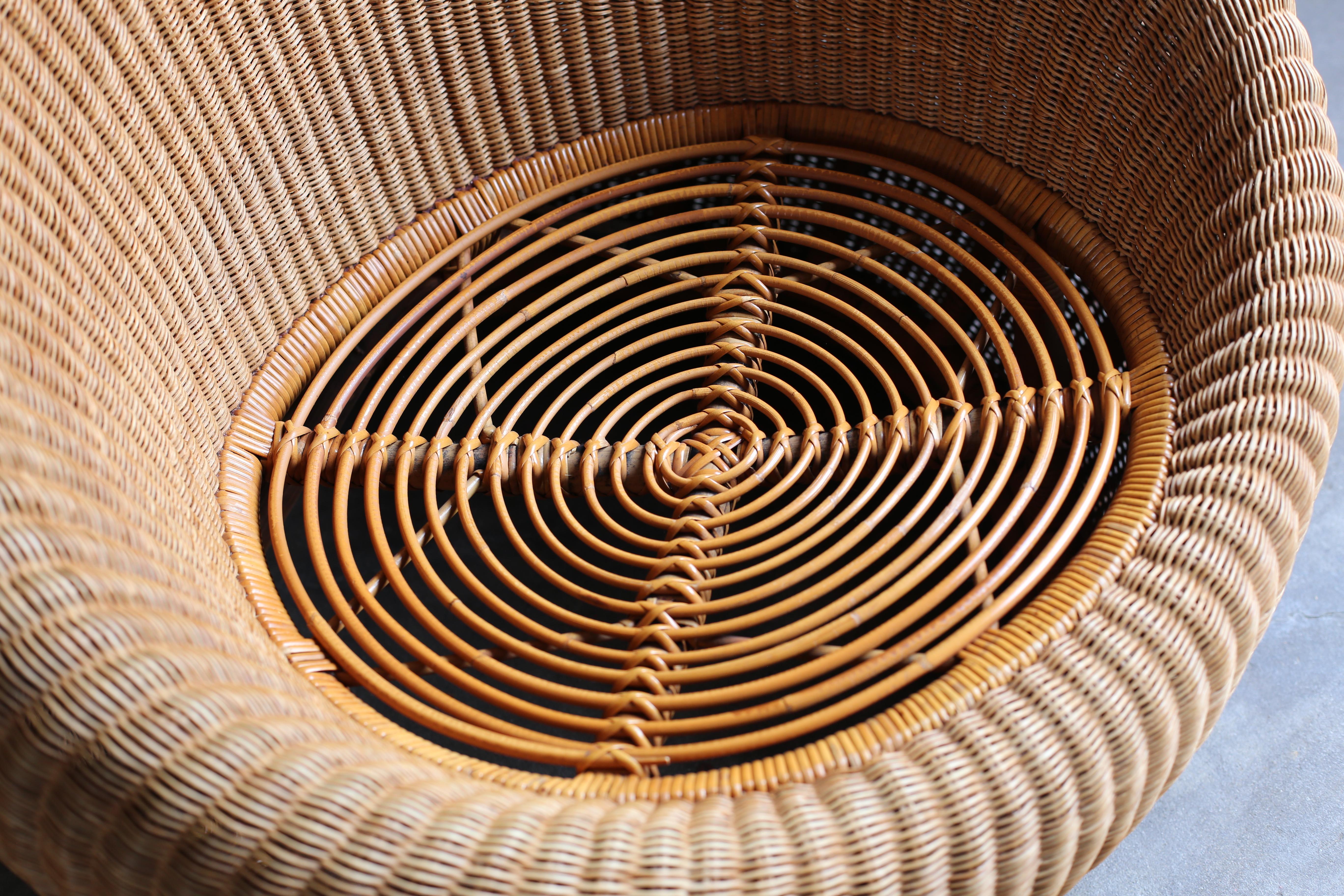 Rattan Lounge Chair by Isamu Kenmochi, circa 1960s 2